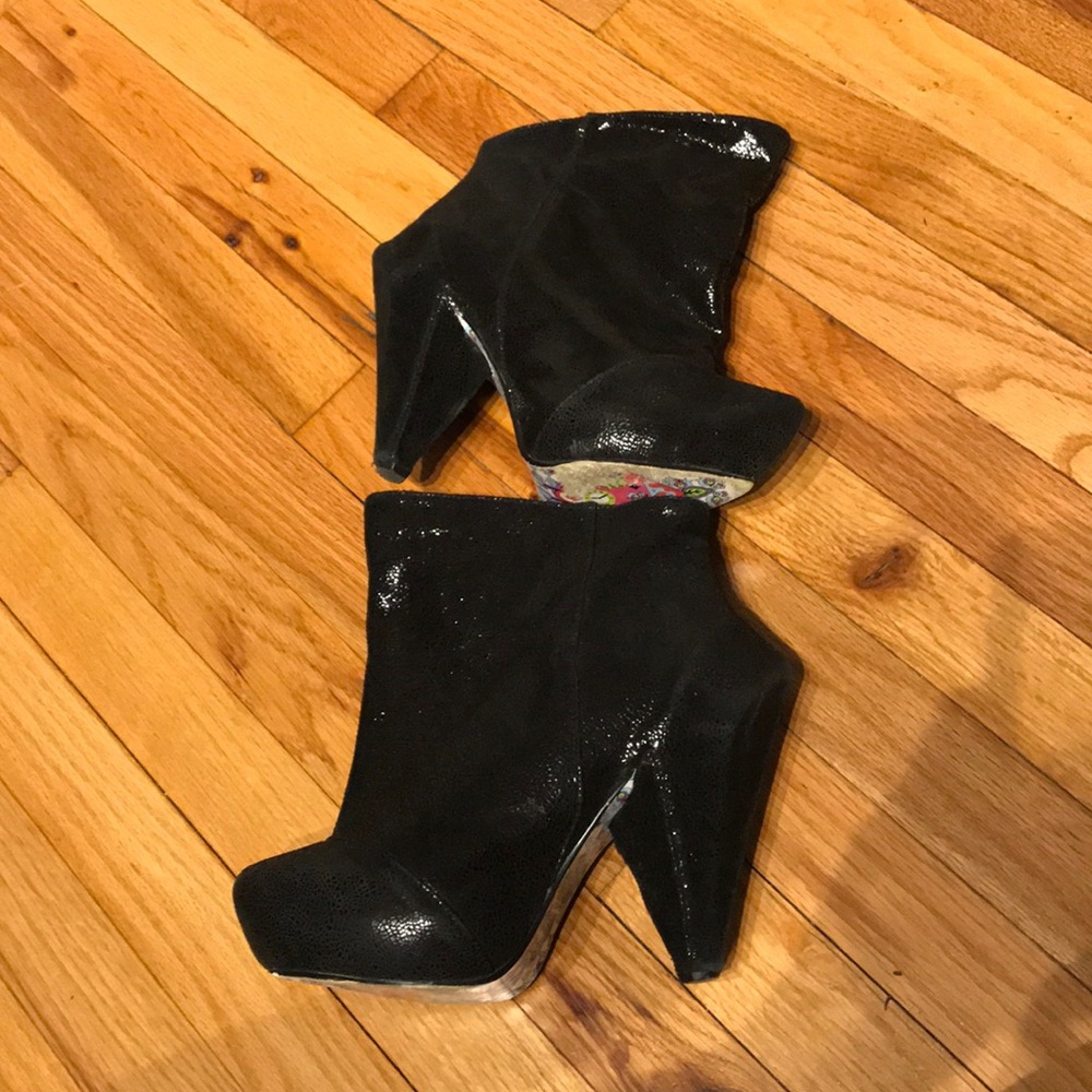 👹Irregular Choice-Anna Bell Trolley Imegulas Chalce Hexagonal Leather Hexagonal